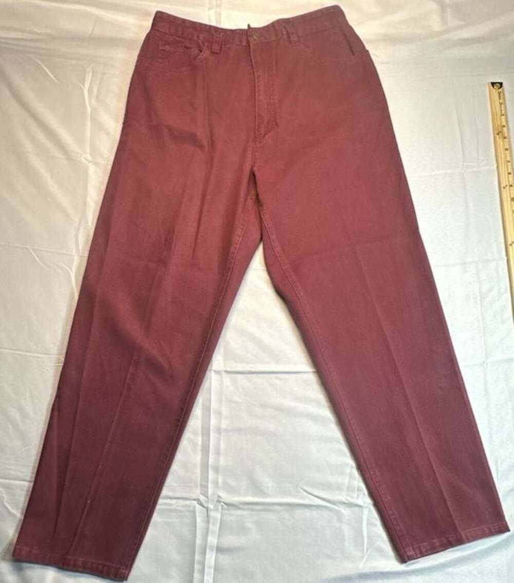 Vintage Hunters Run Maroon Denim High Waisted Mom Jeans 100% cotton